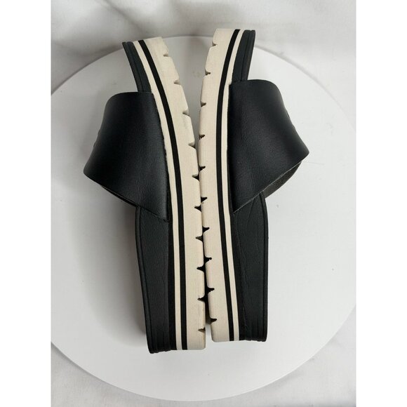 REEF Horizon Hi Slide Women's size 7 Black Platform Buckle Sandals Boho - Picture 6 of 8